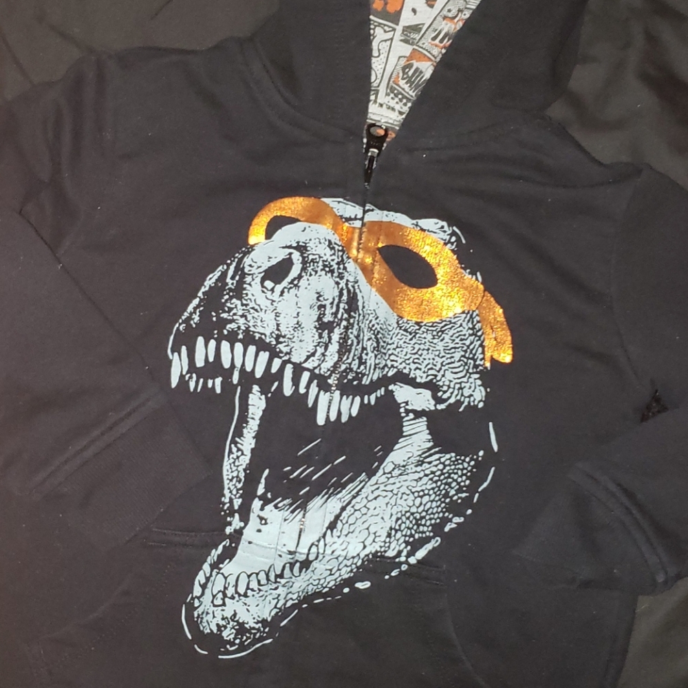 5 FOR $25/Dinosaur Reversible Hoodie